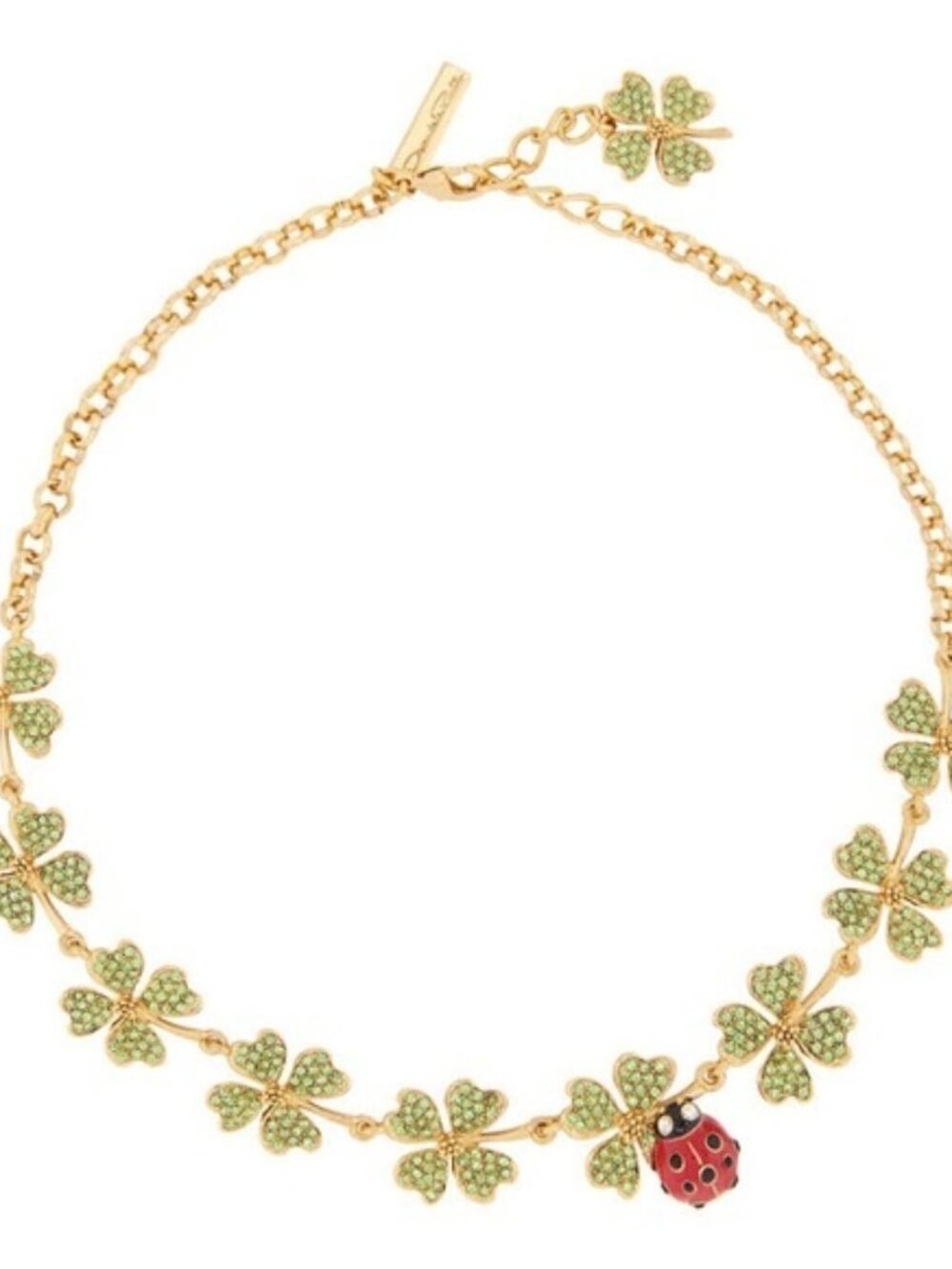 Oscar de la Renta Crystal Clover🍀Necklace